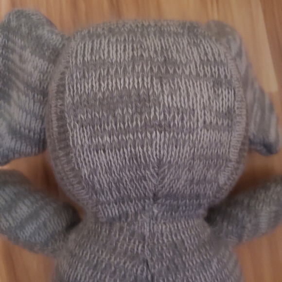 Spark Walmart Imagine Plush Elephant Rattle Knit Gray White Lovey Sewn Eyes 14” - Picture 7 of 11